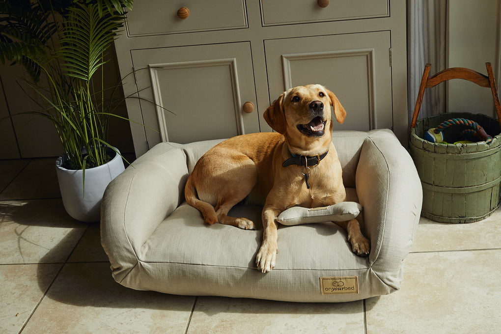 Luxury Herringbone Tweed Sofa Topper, Dog Beds